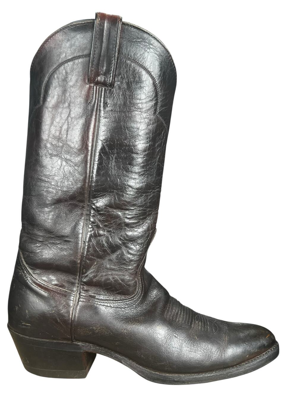 Vintage Cat's Paw Men’s Brown Leather Cowboy Boots Size US 8 D